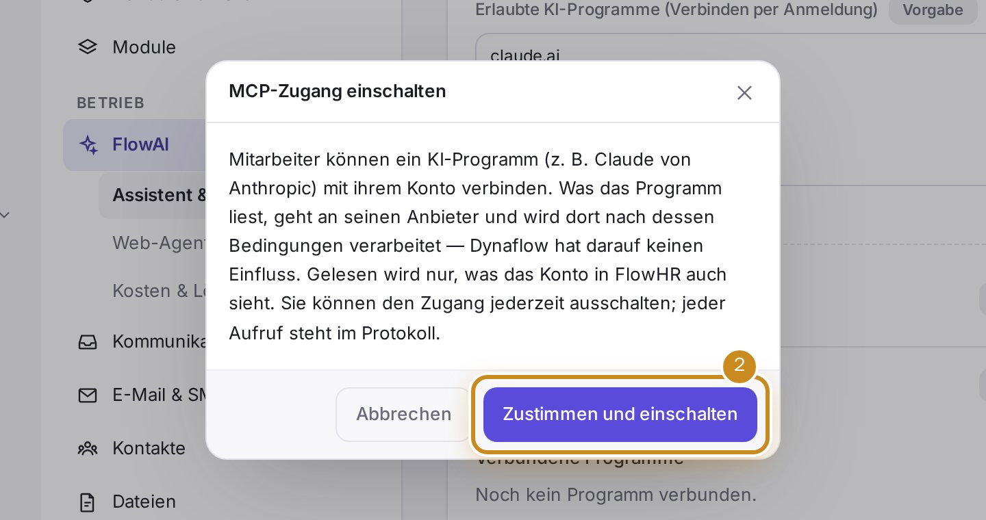 Der Hinweis mit dem Knopf „Zustimmen und einschalten“